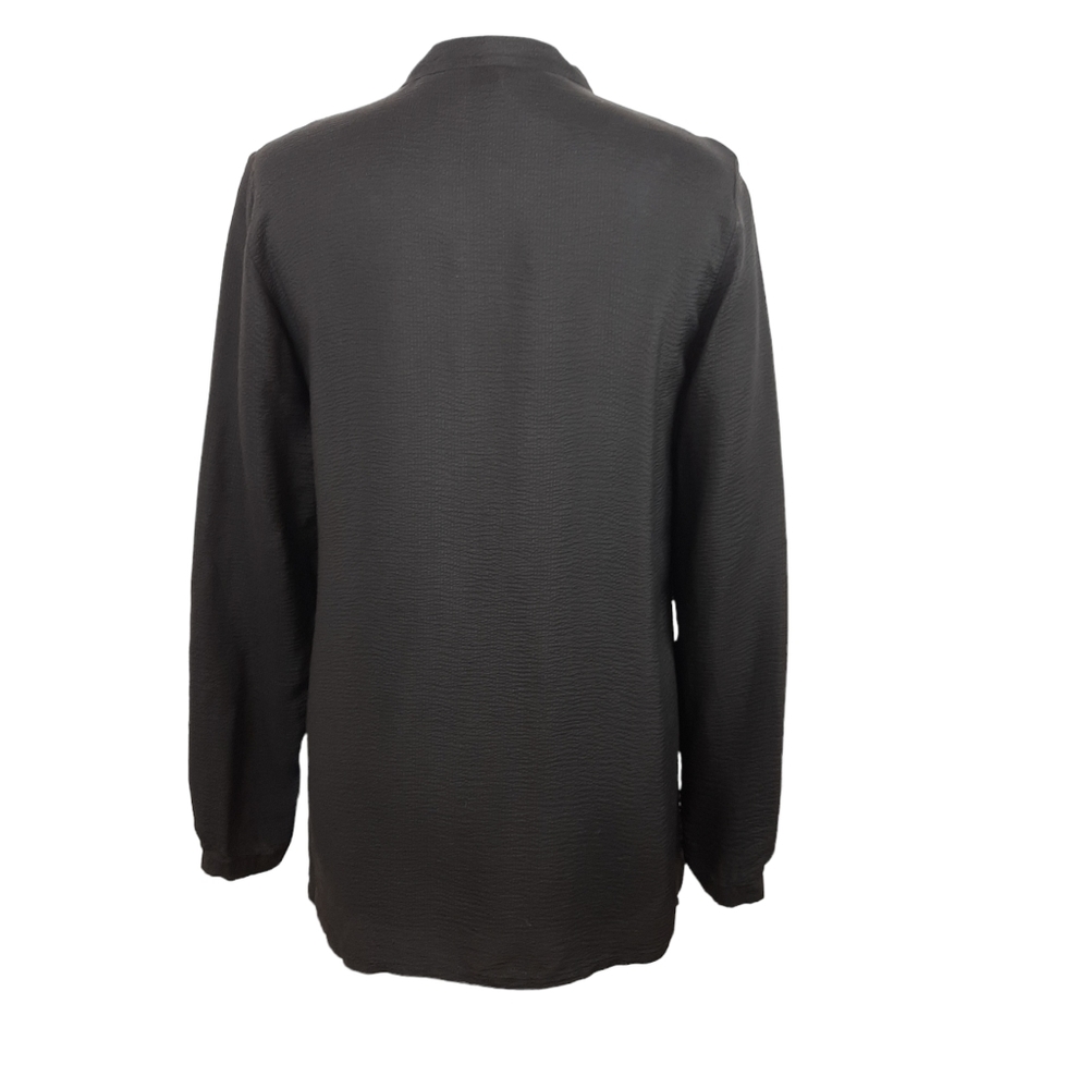 Elemente Clemente Black 100% Silk Shirt. Size 1 UK Size 8. - Picture 3 of 11